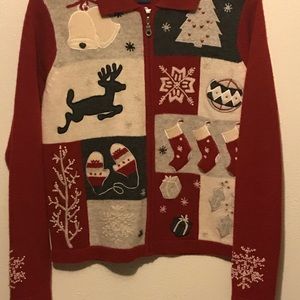 Zip up Xmas sweater